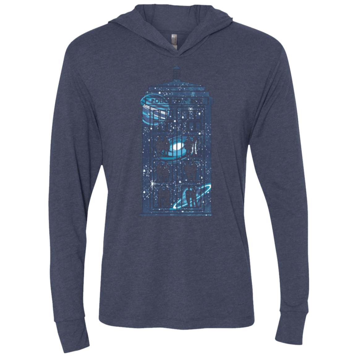 T-Shirts Vintage Navy / X-Small Box of Time and Space Triblend Long Sleeve Hoodie Tee