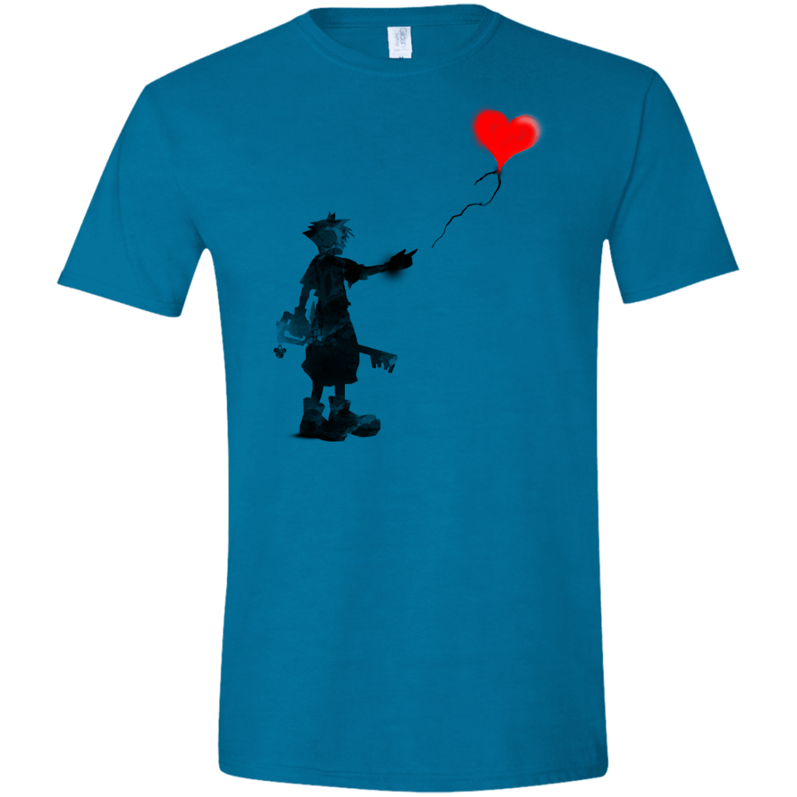 T-Shirts Antique Sapphire / S Boy and Balloon Men's Semi-Fitted Softstyle