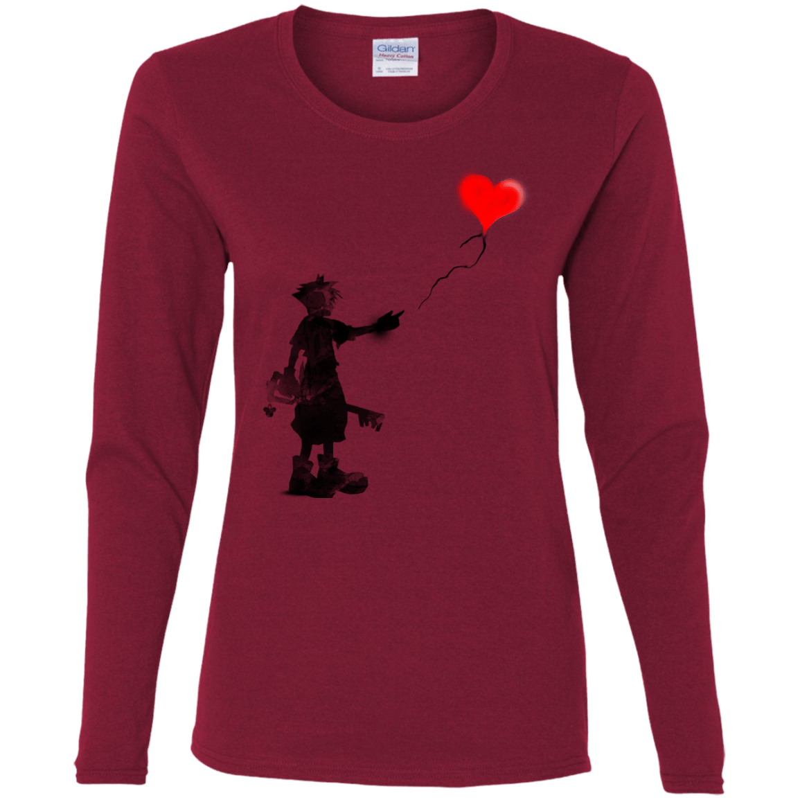 T-Shirts Cardinal / S Boy and Balloon Women's Long Sleeve T-Shirt