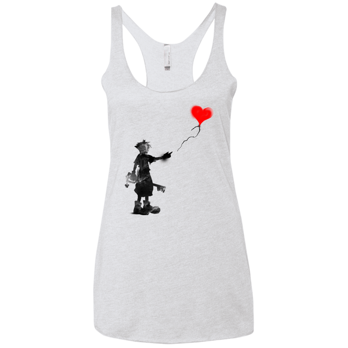 Boy and Balloon Women's Triblend Racerback Tank