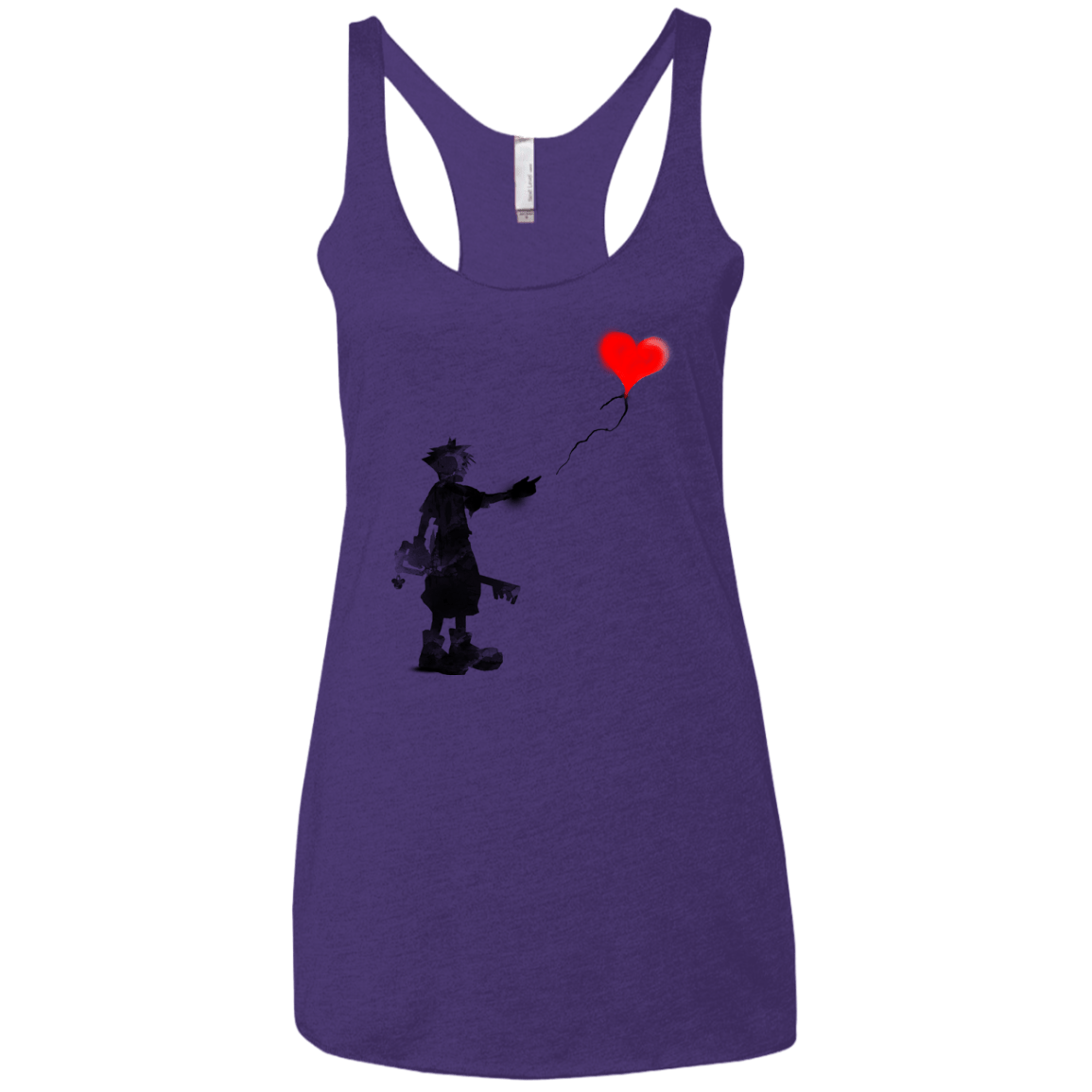 Boy and Balloon Women's Triblend Racerback Tank