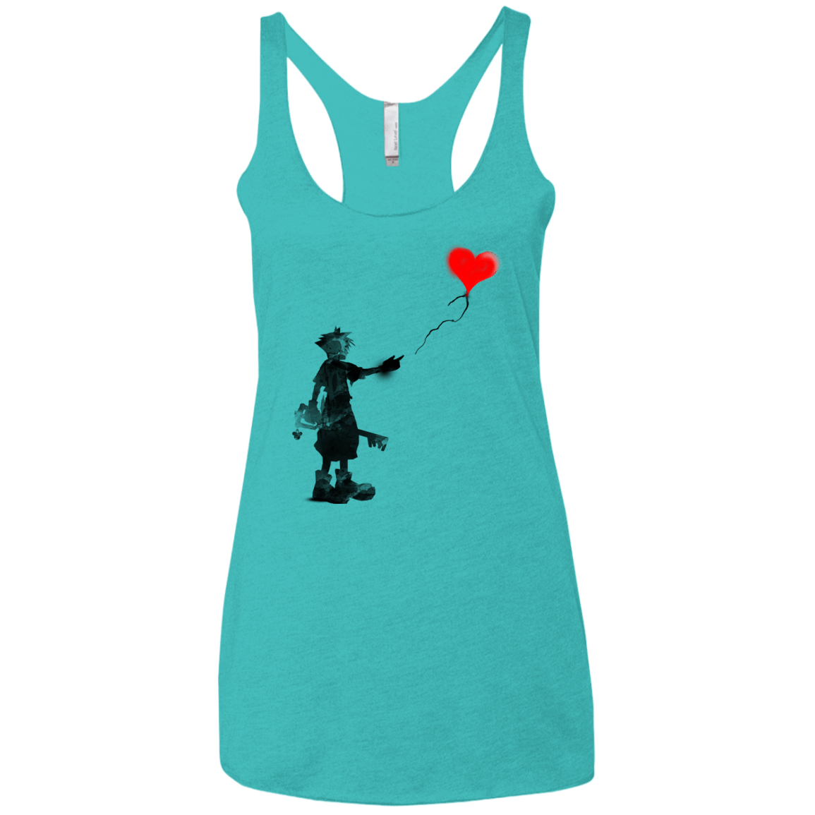 Boy and Balloon Women's Triblend Racerback Tank