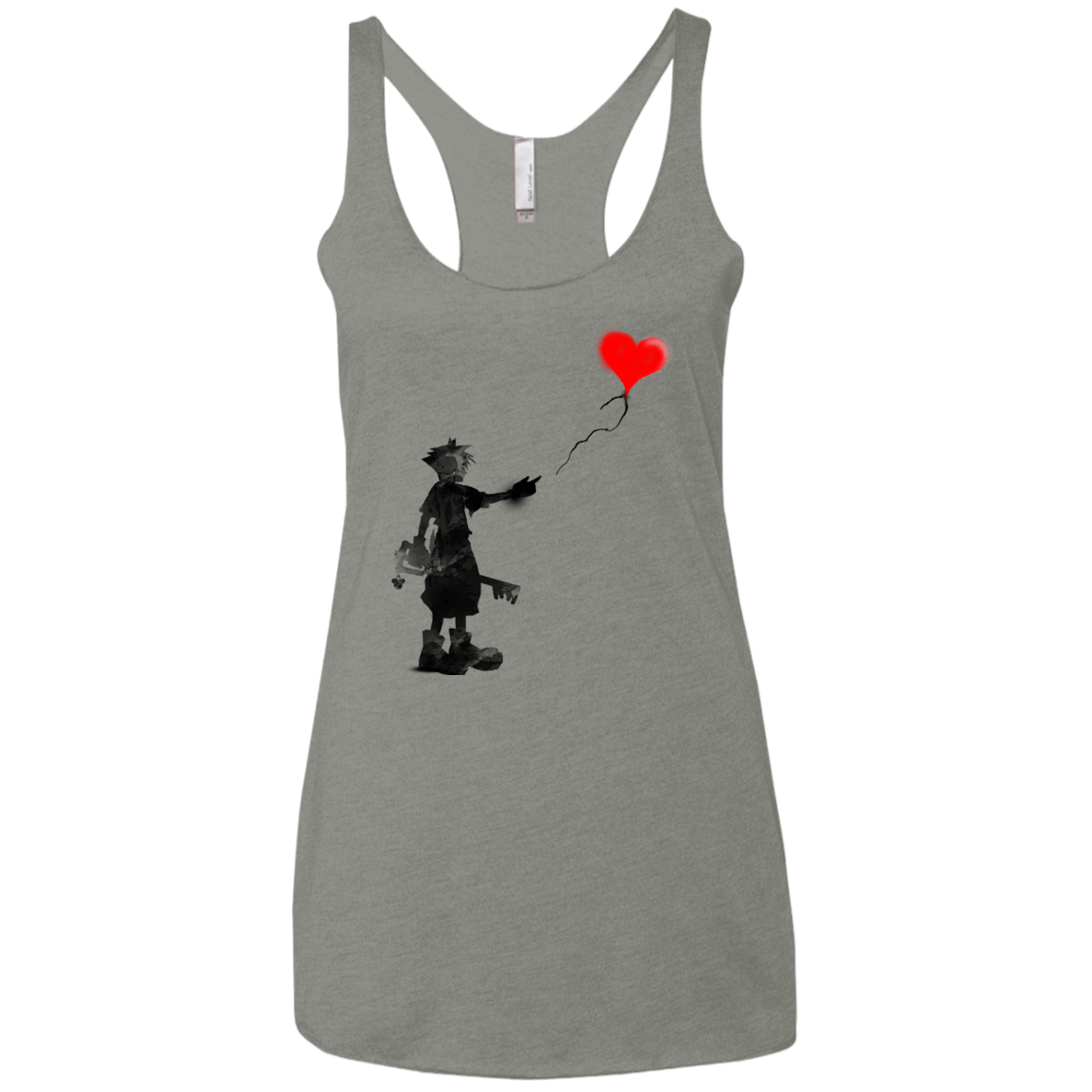 Boy and Balloon Women's Triblend Racerback Tank