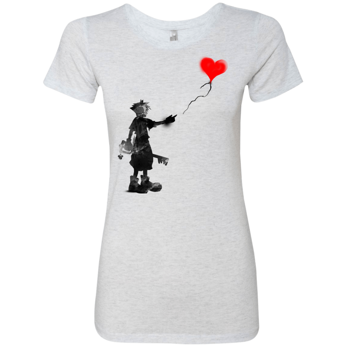 T-Shirts Heather White / S Boy and Balloon Women's Triblend T-Shirt