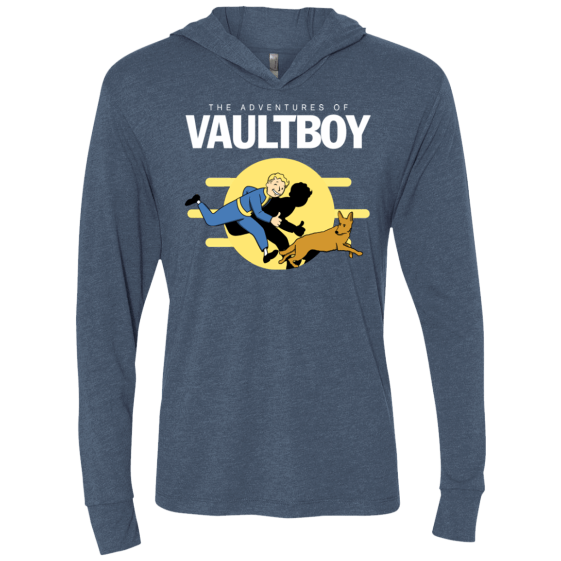 T-Shirts Indigo / X-Small Boy and his dog Triblend Long Sleeve Hoodie Tee