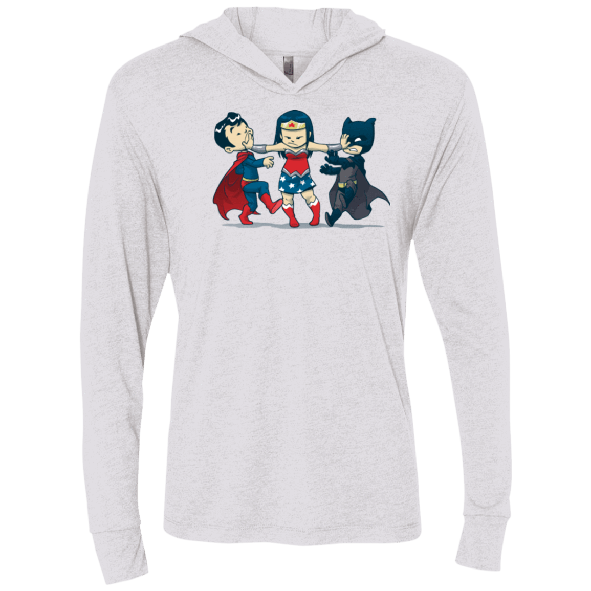 T-Shirts Heather White / X-Small Boys Triblend Long Sleeve Hoodie Tee