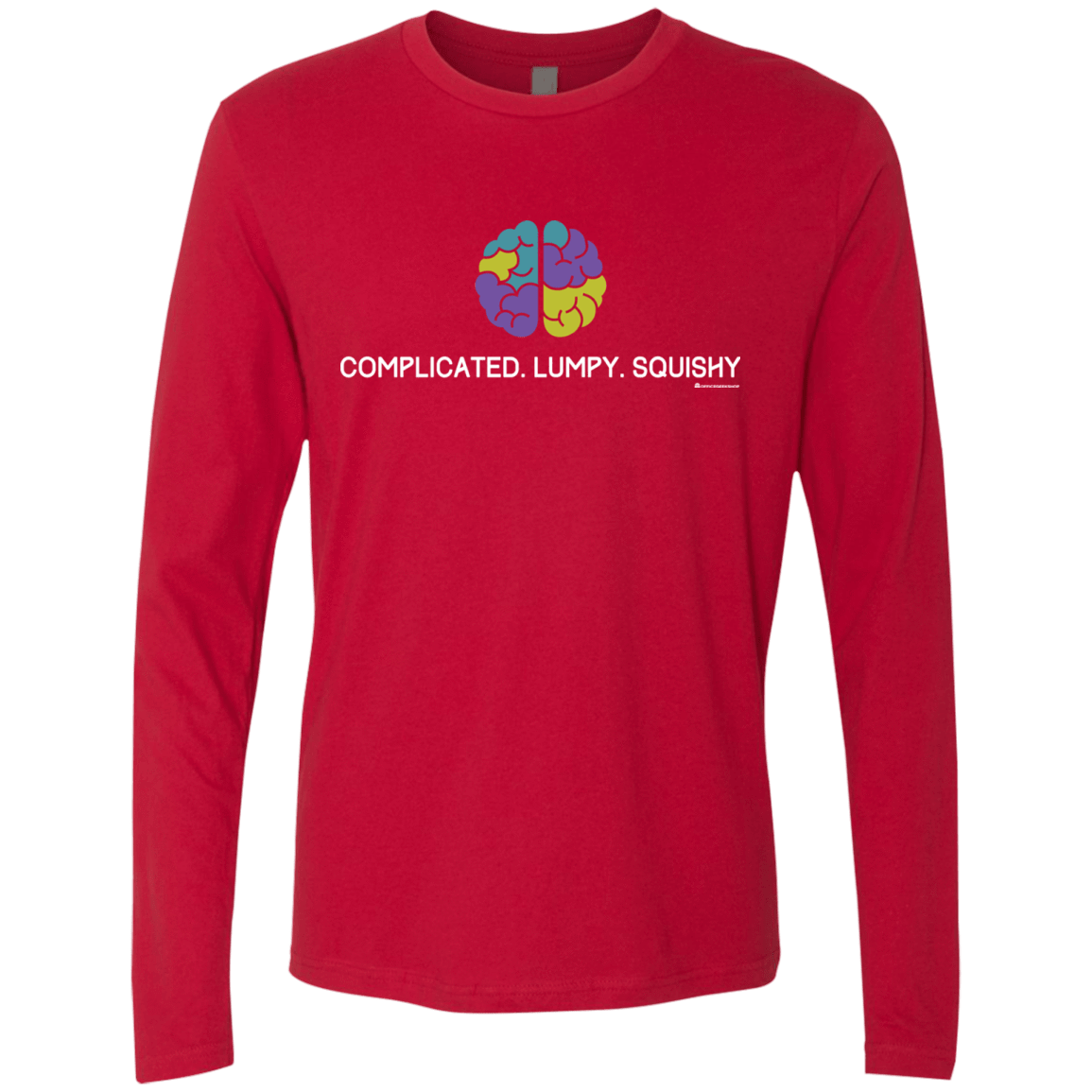 T-Shirts Red / Small Brain Men's Premium Long Sleeve