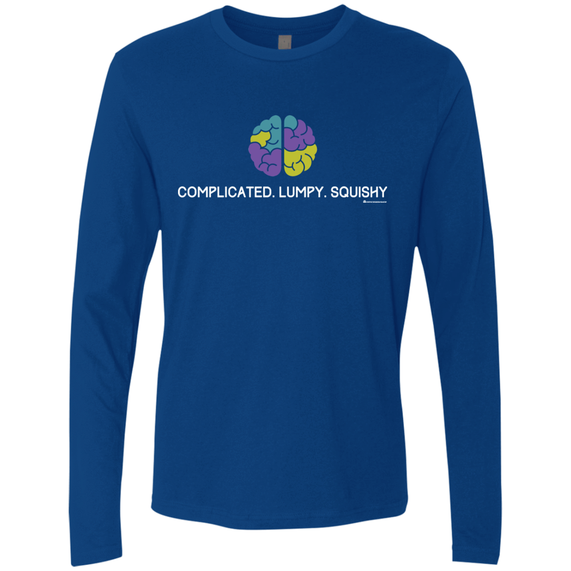 T-Shirts Royal / Small Brain Men's Premium Long Sleeve