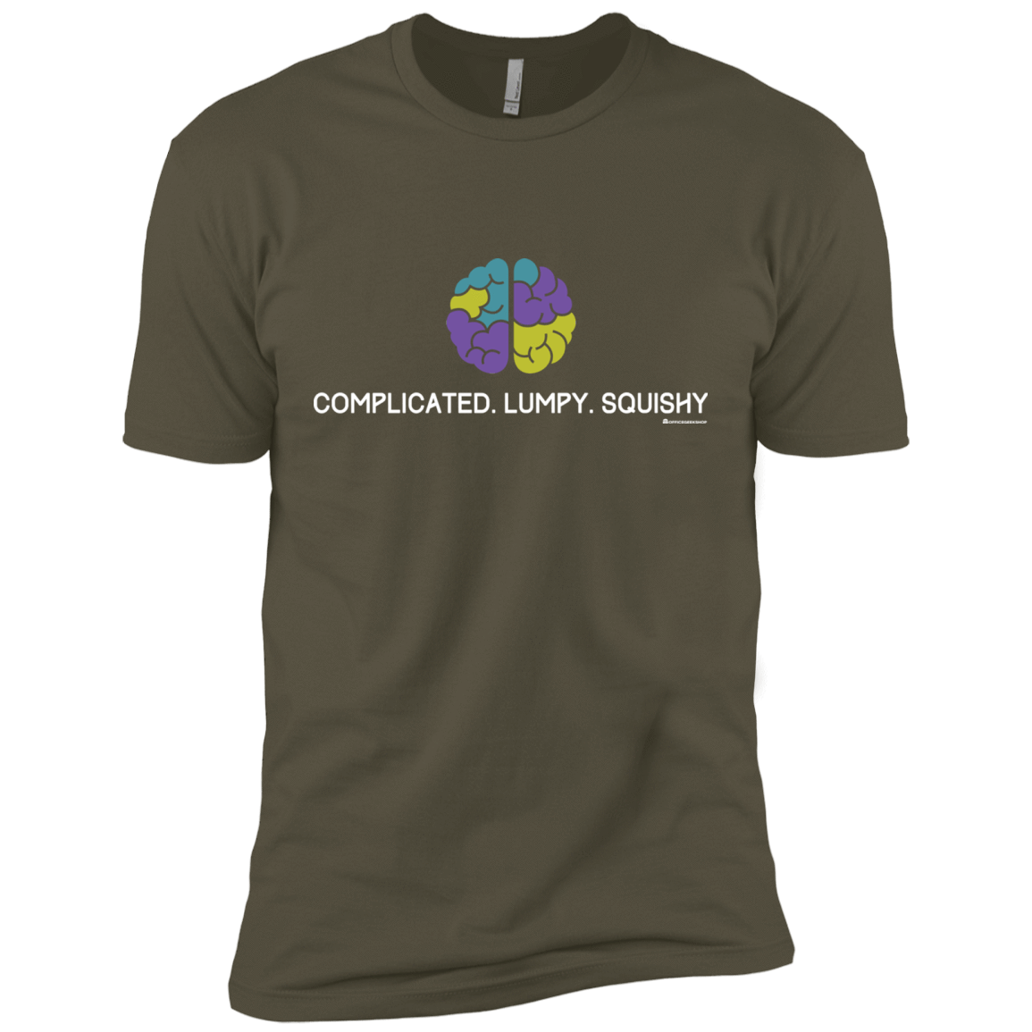 T-Shirts Military Green / X-Small Brain Men's Premium T-Shirt