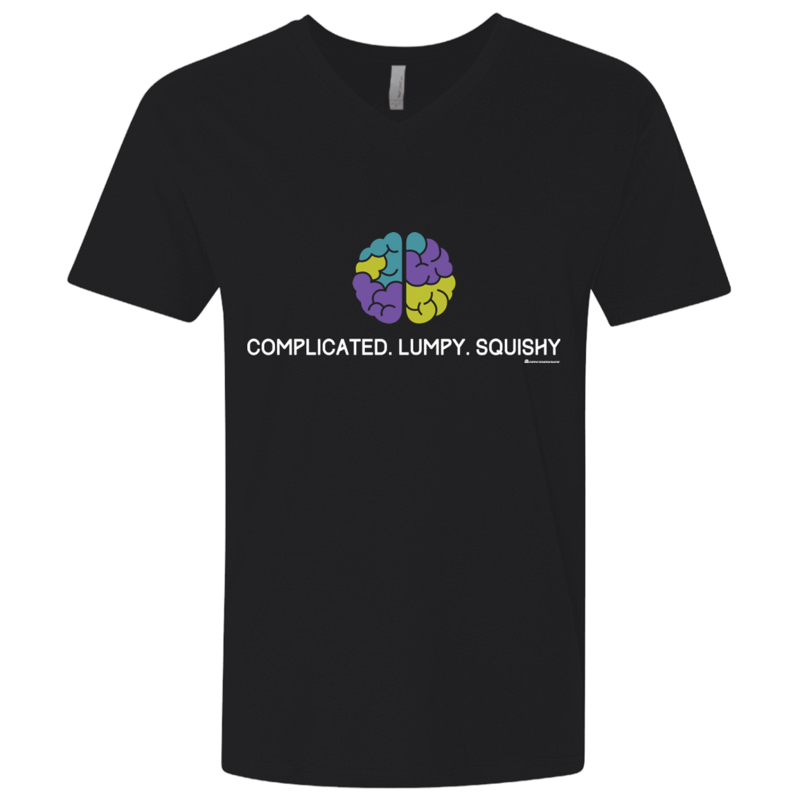 T-Shirts Black / X-Small Brain Men's Premium V-Neck