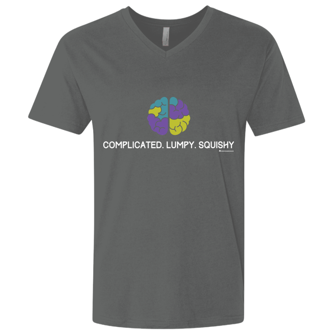 T-Shirts Heavy Metal / X-Small Brain Men's Premium V-Neck