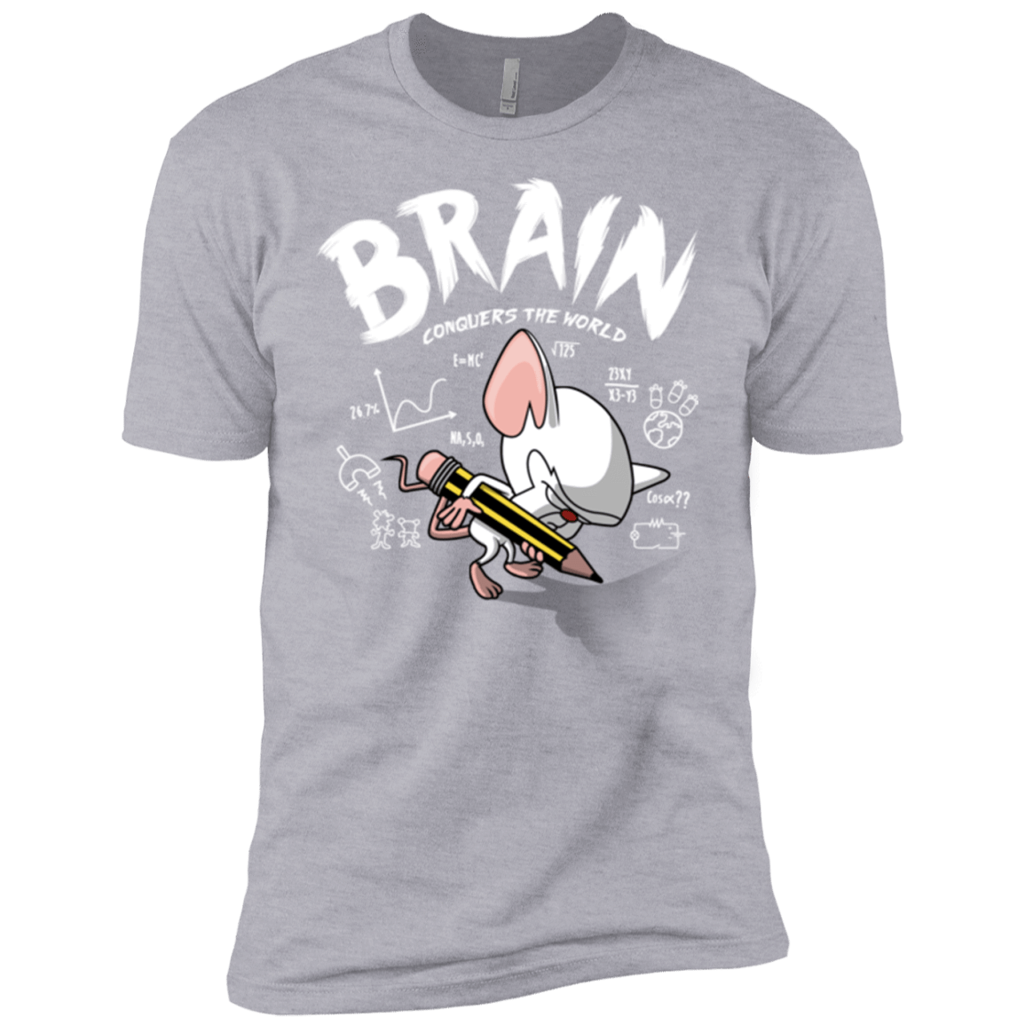 T-Shirts Heather Grey / YXS Brain vs The World Boys Premium T-Shirt