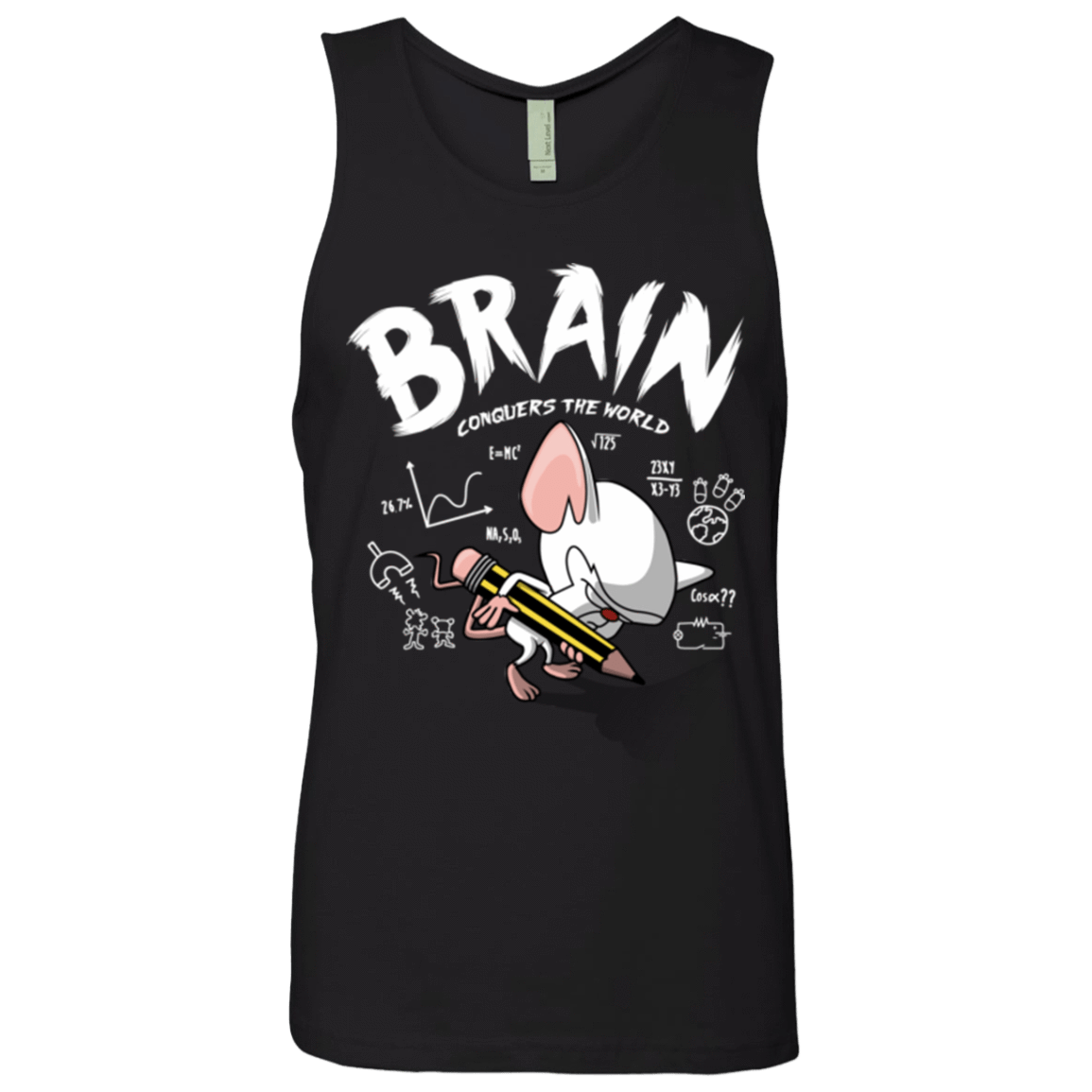T-Shirts Black / Small Brain vs The World Men's Premium Tank Top