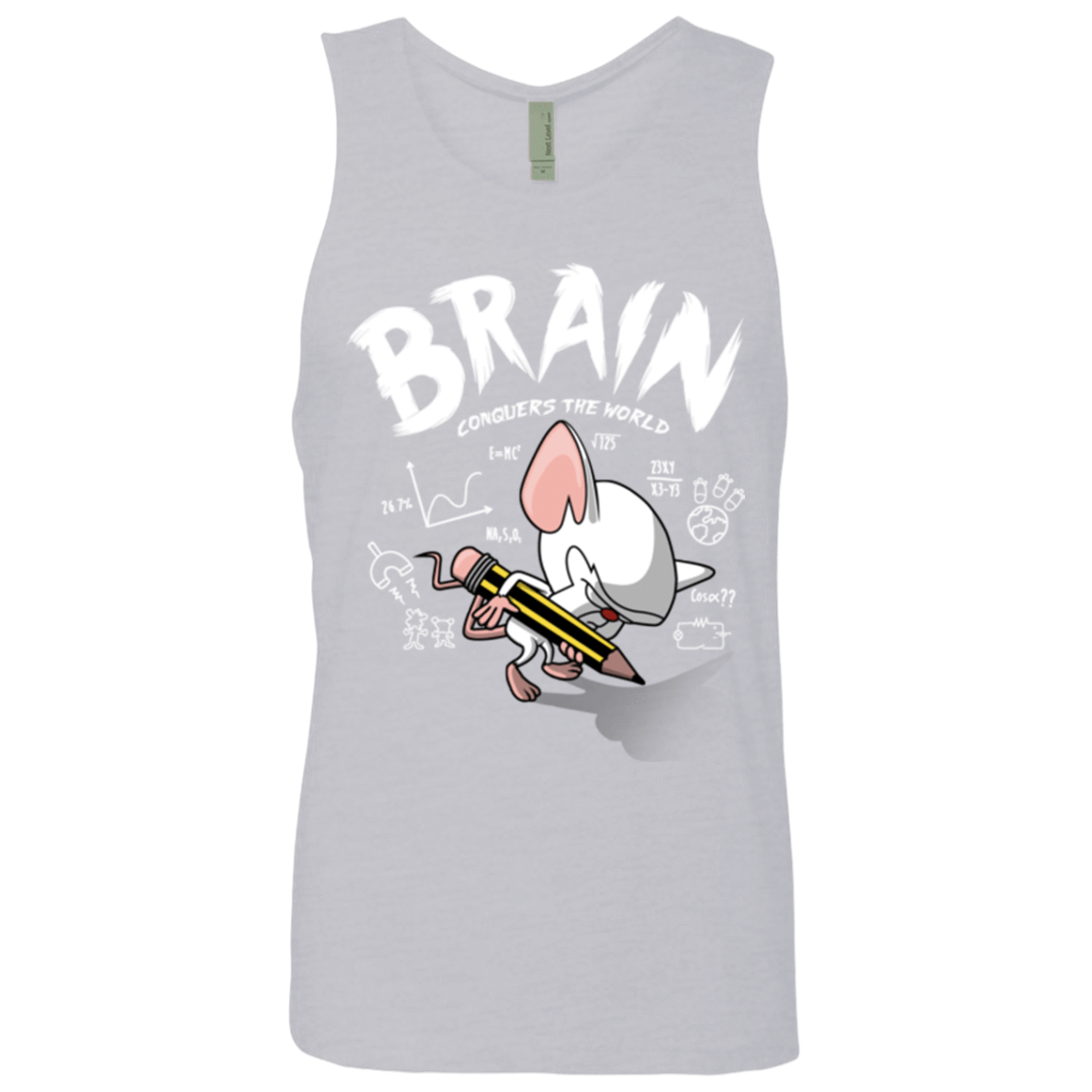T-Shirts Heather Grey / Small Brain vs The World Men's Premium Tank Top