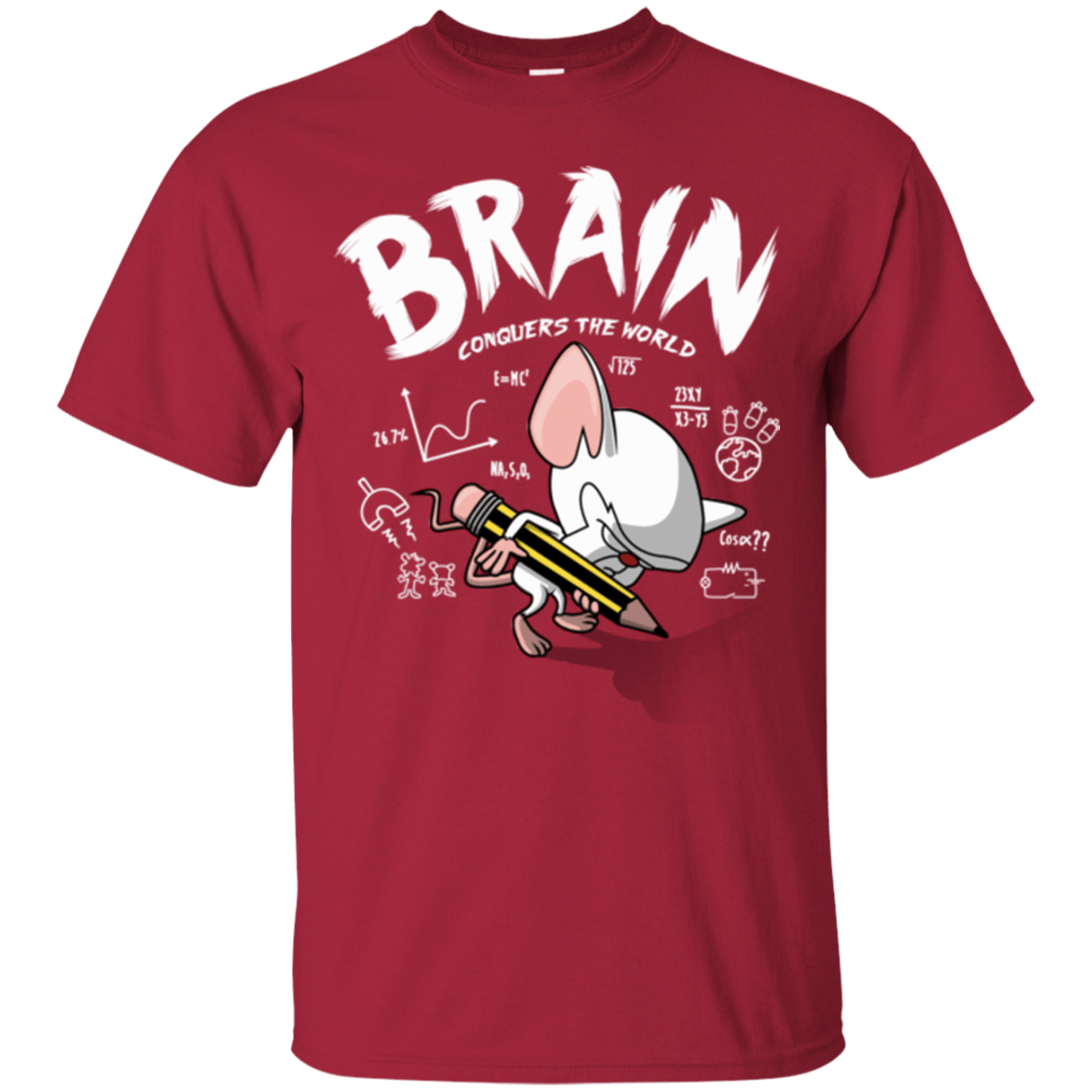 T-Shirts Cardinal / Small Brain vs The World T-Shirt