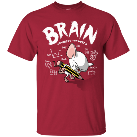T-Shirts Cardinal / Small Brain vs The World T-Shirt