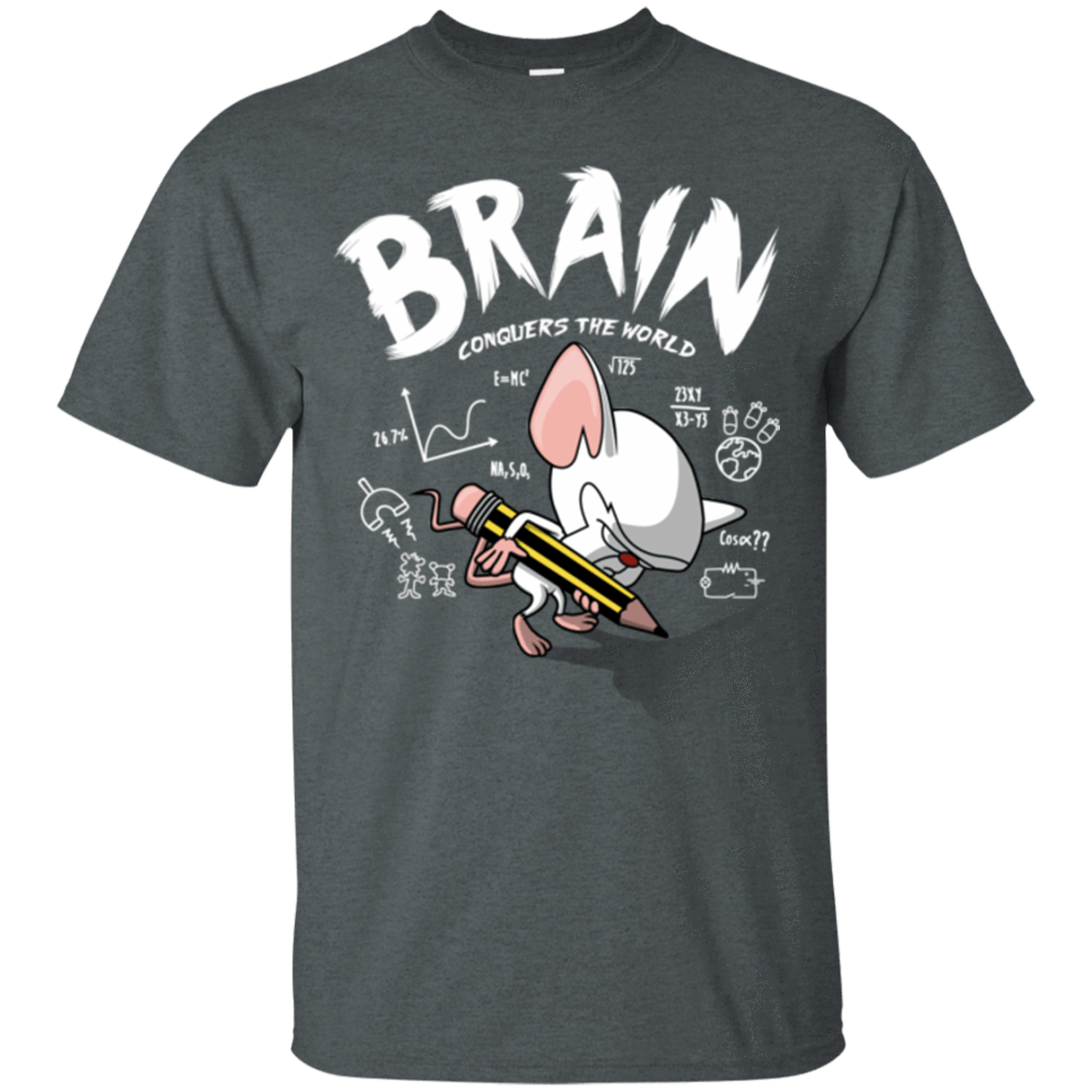 T-Shirts Dark Heather / Small Brain vs The World T-Shirt