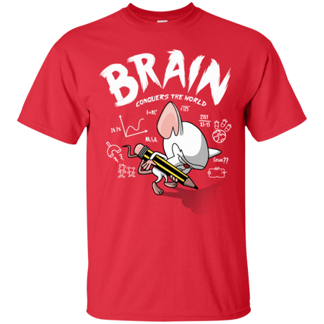 T-Shirts Red / Small Brain vs The World T-Shirt