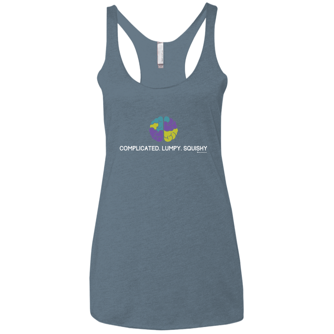 T-Shirts Indigo / X-Small Brain Women's Triblend Racerback Tank