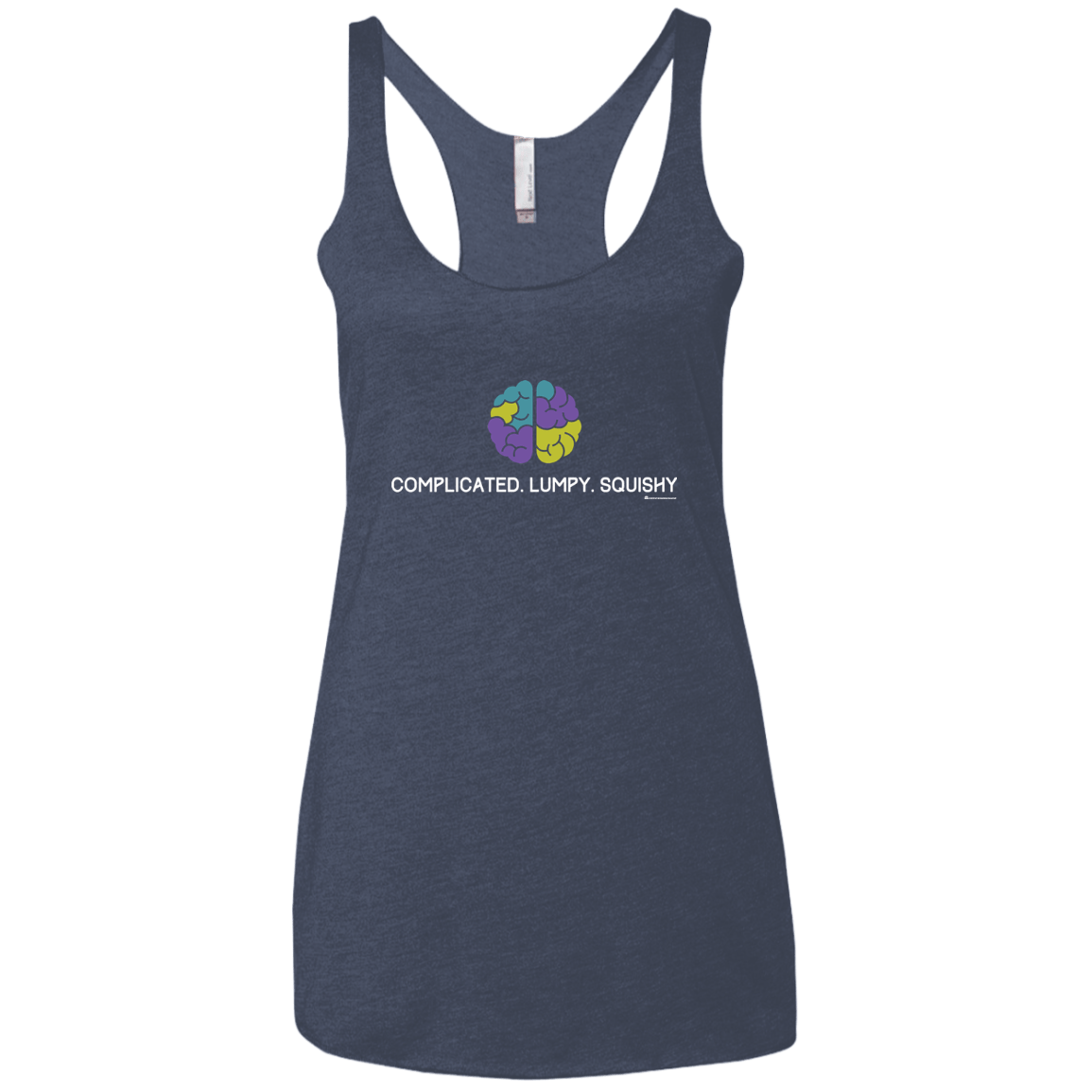 T-Shirts Vintage Navy / X-Small Brain Women's Triblend Racerback Tank