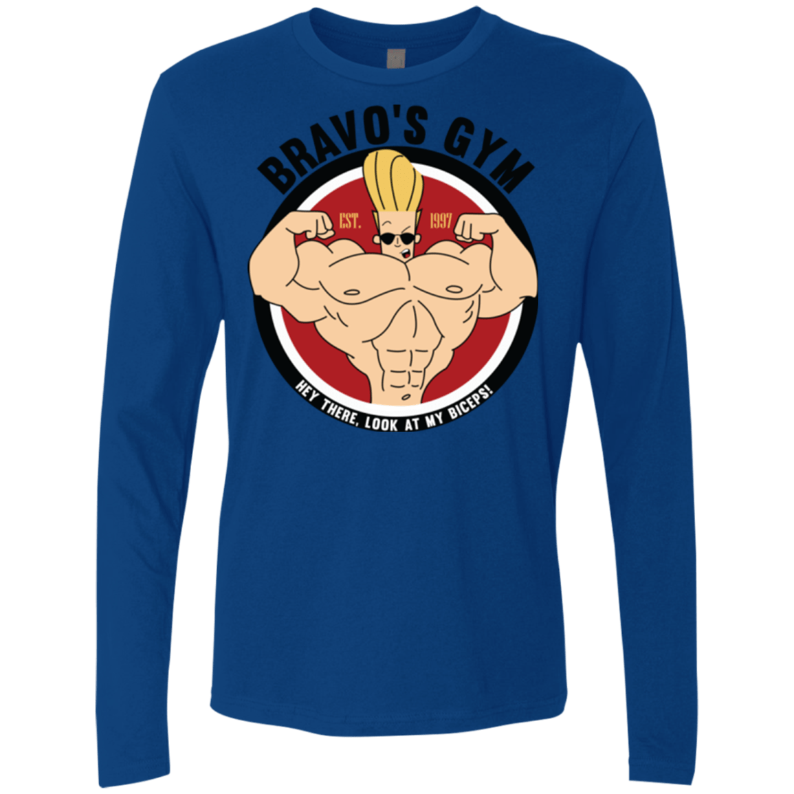 T-Shirts Royal / Small Bravo's Gym Men's Premium Long Sleeve