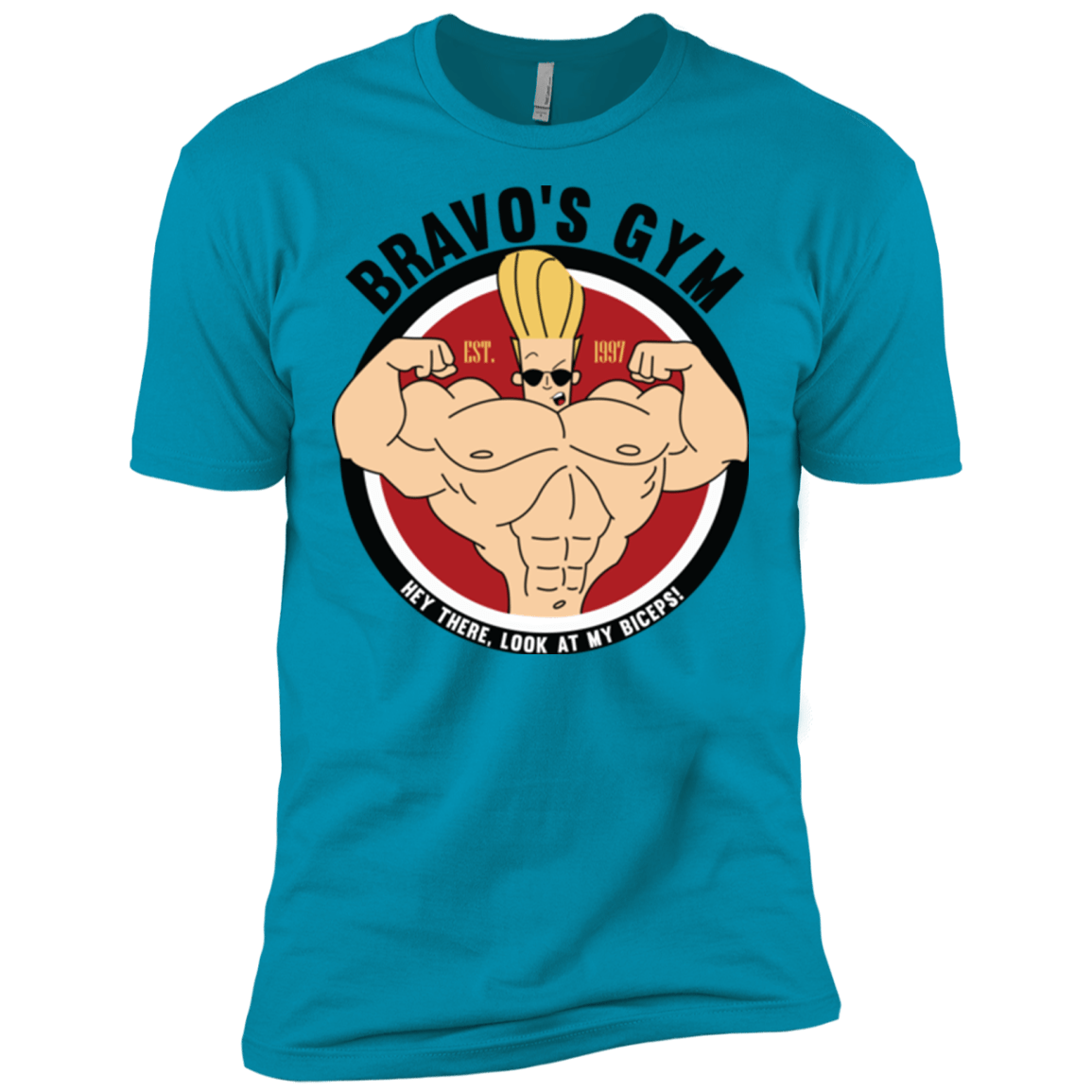 T-Shirts Turquoise / X-Small Bravo's Gym Men's Premium T-Shirt