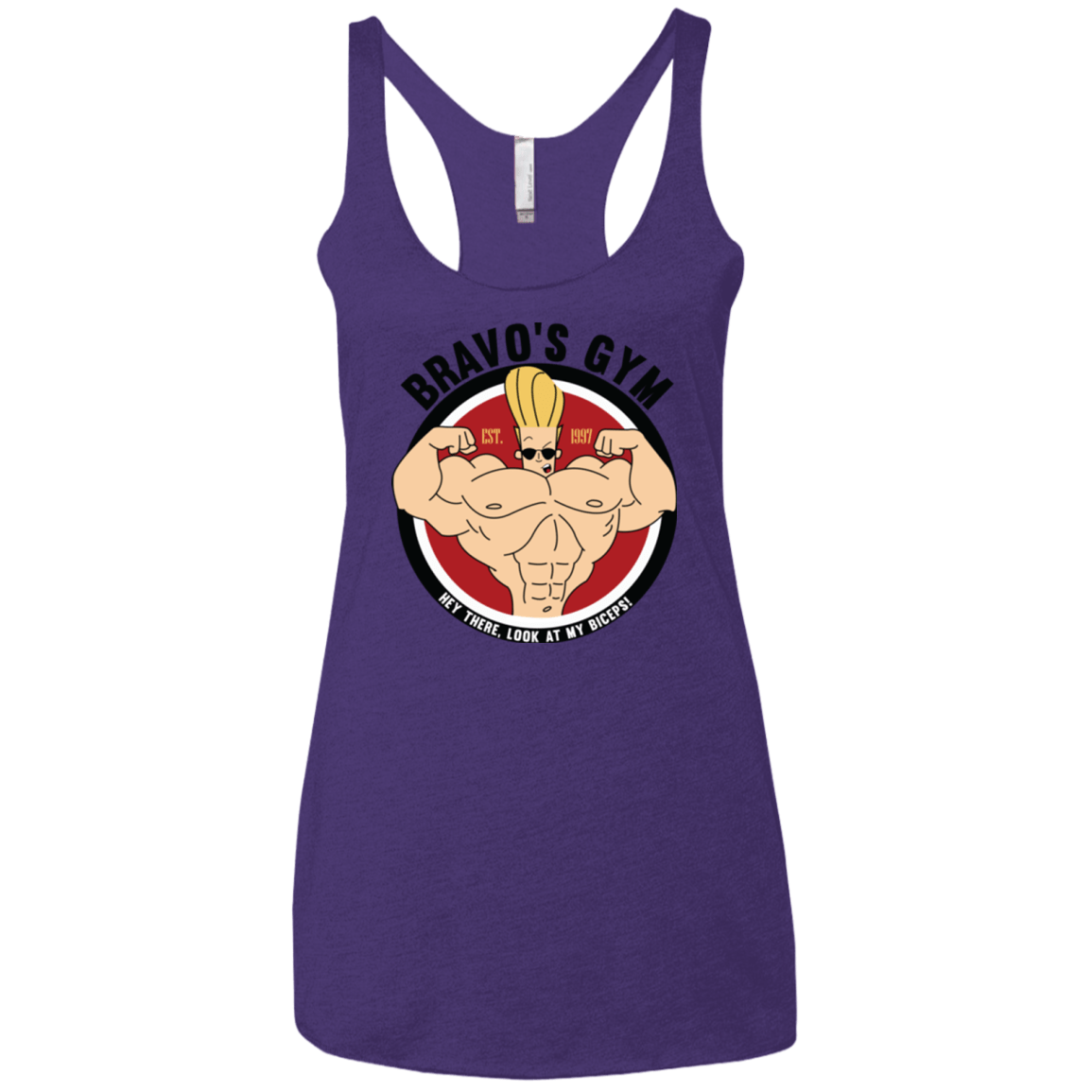 T-Shirts Purple / X-Small Bravo's Gym Women's Triblend Racerback Tank