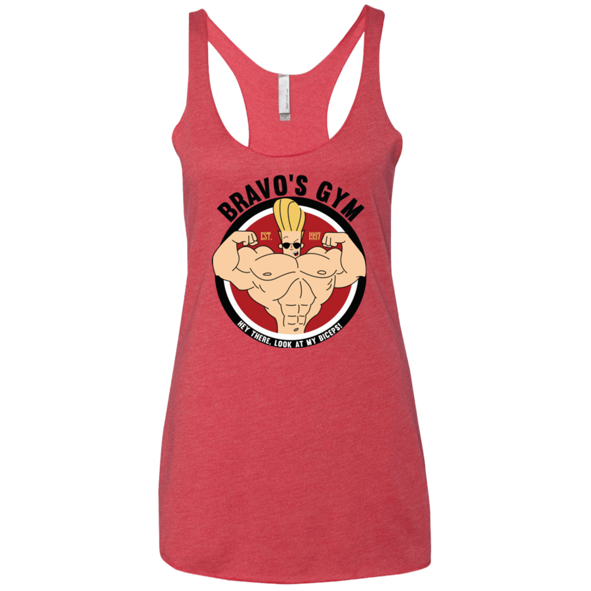 T-Shirts Vintage Red / X-Small Bravo's Gym Women's Triblend Racerback Tank