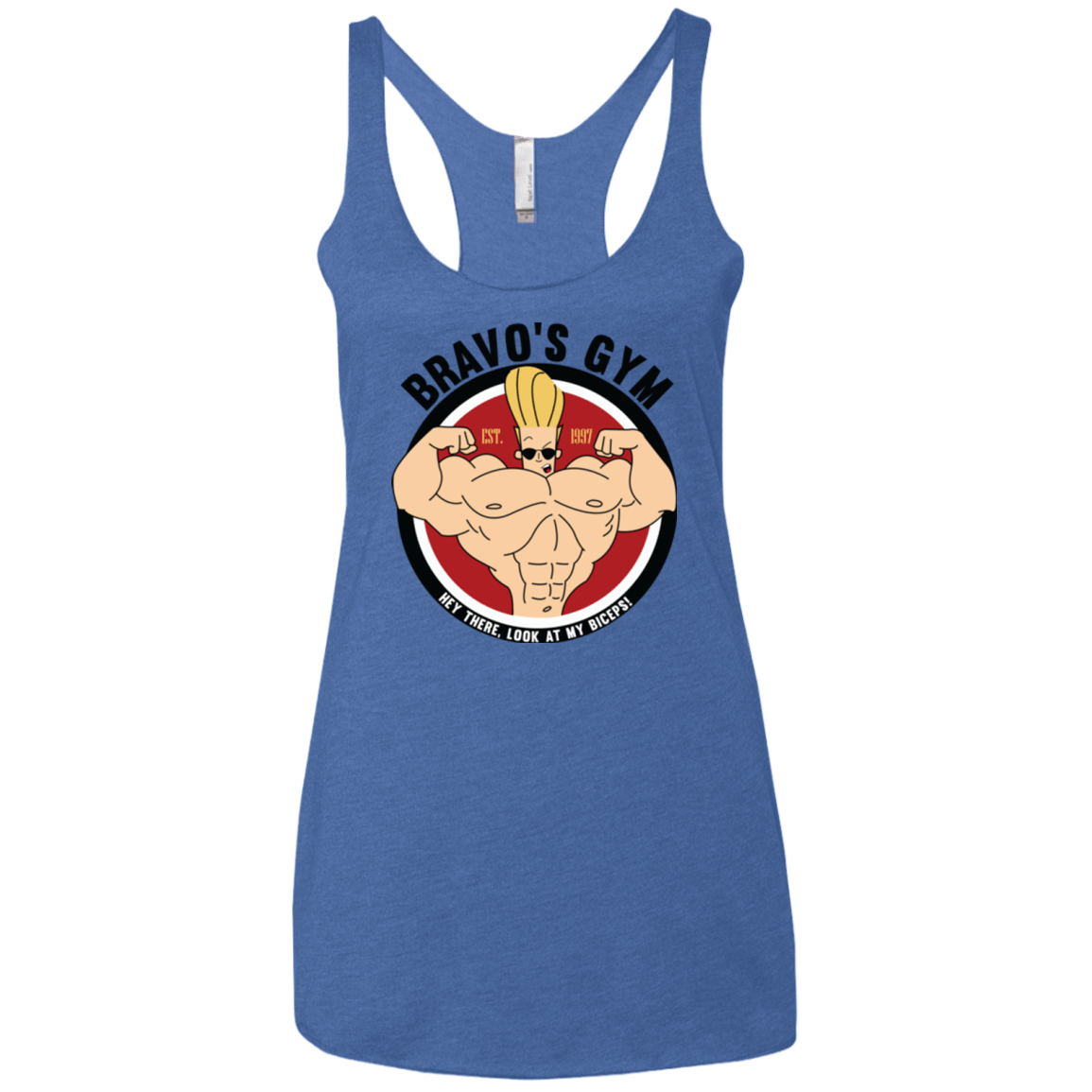 T-Shirts Vintage Royal / X-Small Bravo's Gym Women's Triblend Racerback Tank