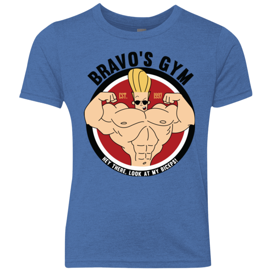 T-Shirts Vintage Royal / YXS Bravo's Gym Youth Triblend T-Shirt