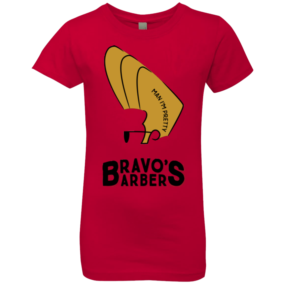 T-Shirts Red / YXS Bravos Barbers Girls Premium T-Shirt