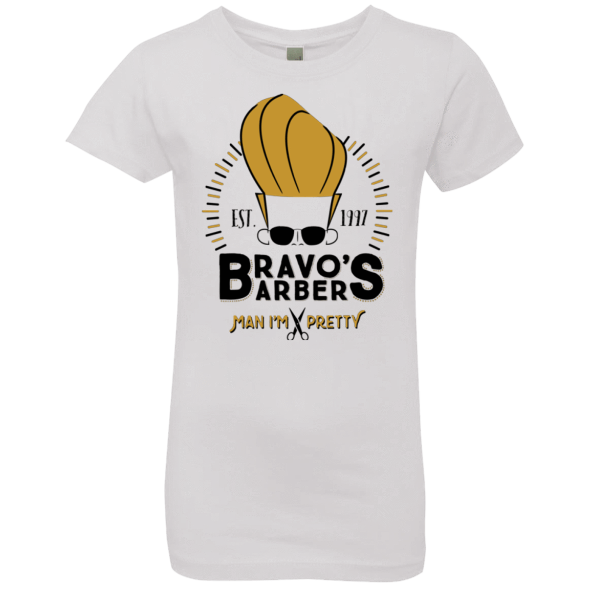 T-Shirts White / YXS Bravos Barbers Girls Premium T-Shirt