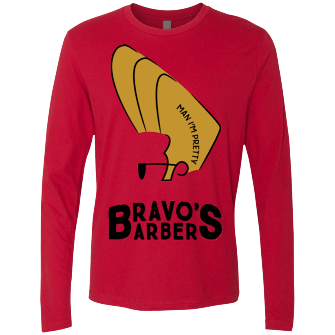 T-Shirts Red / S Bravos Barbers Men's Premium Long Sleeve