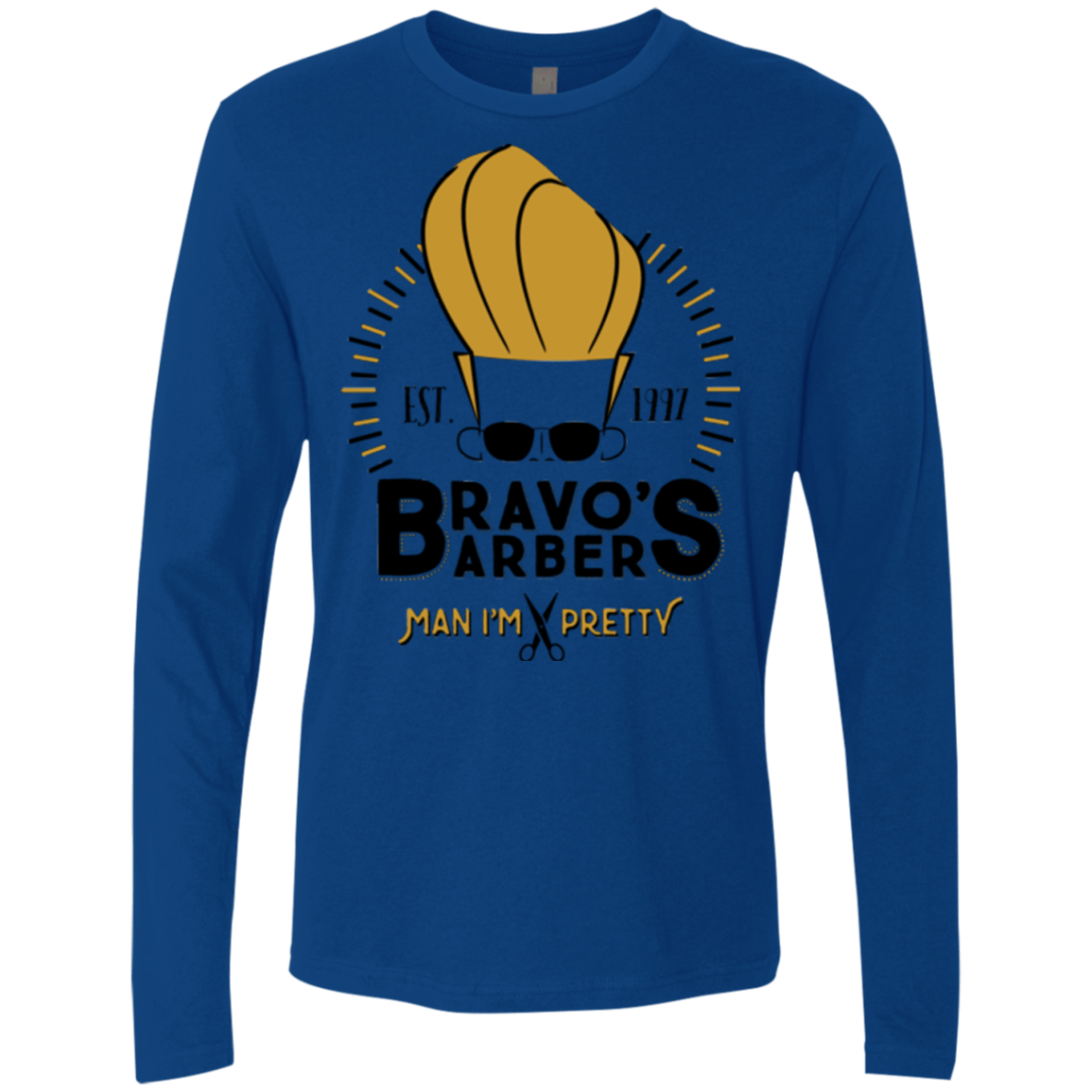 T-Shirts Royal / Small Bravos Barbers Men's Premium Long Sleeve