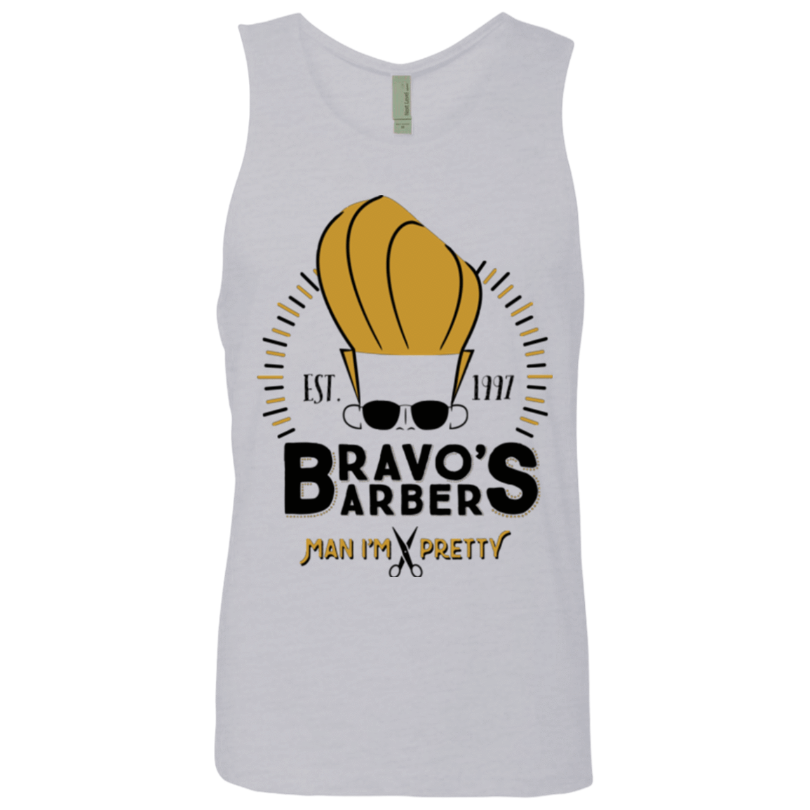 T-Shirts Heather Grey / Small Bravos Barbers Men's Premium Tank Top