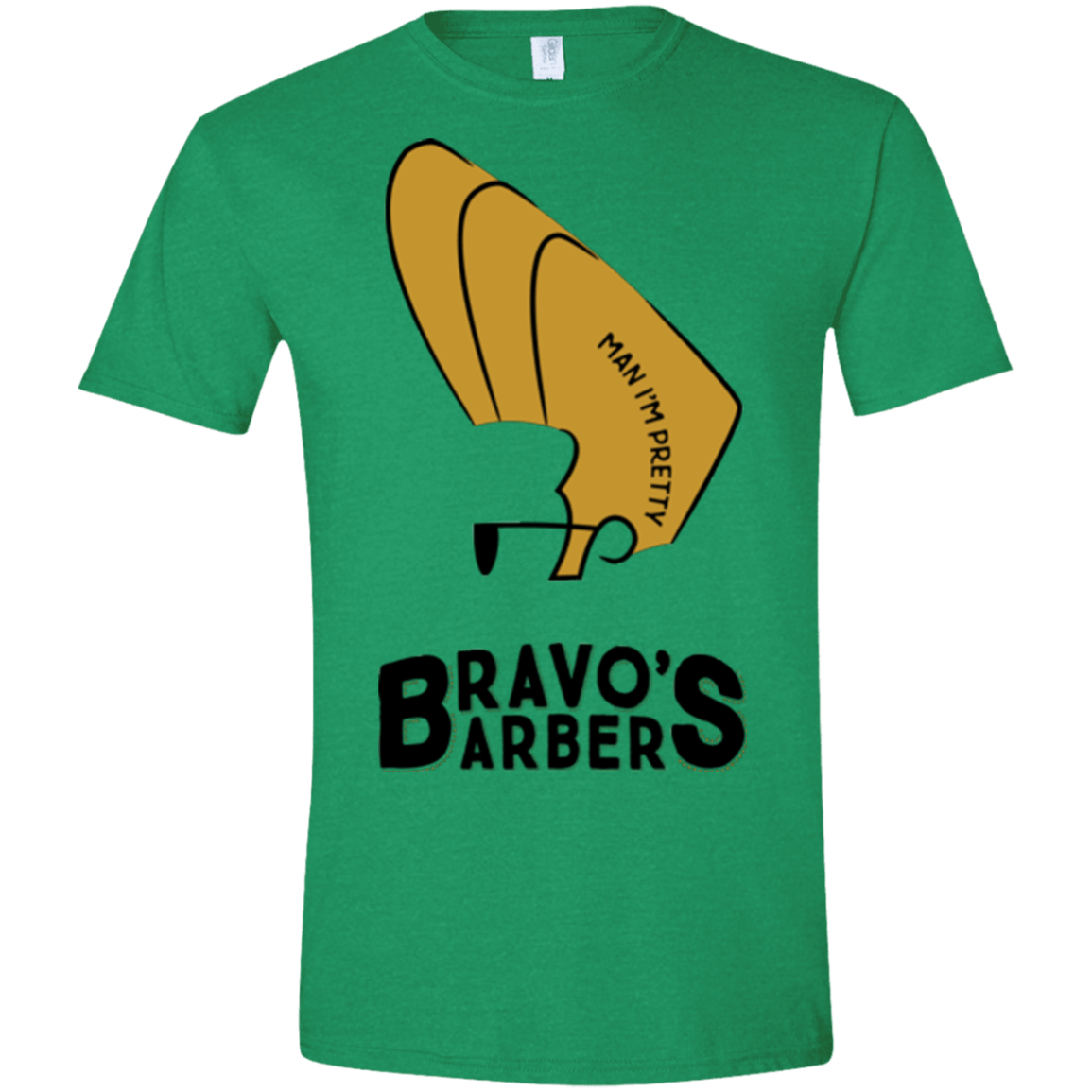 T-Shirts Heather Irish Green / S Bravos Barbers Men's Semi-Fitted Softstyle