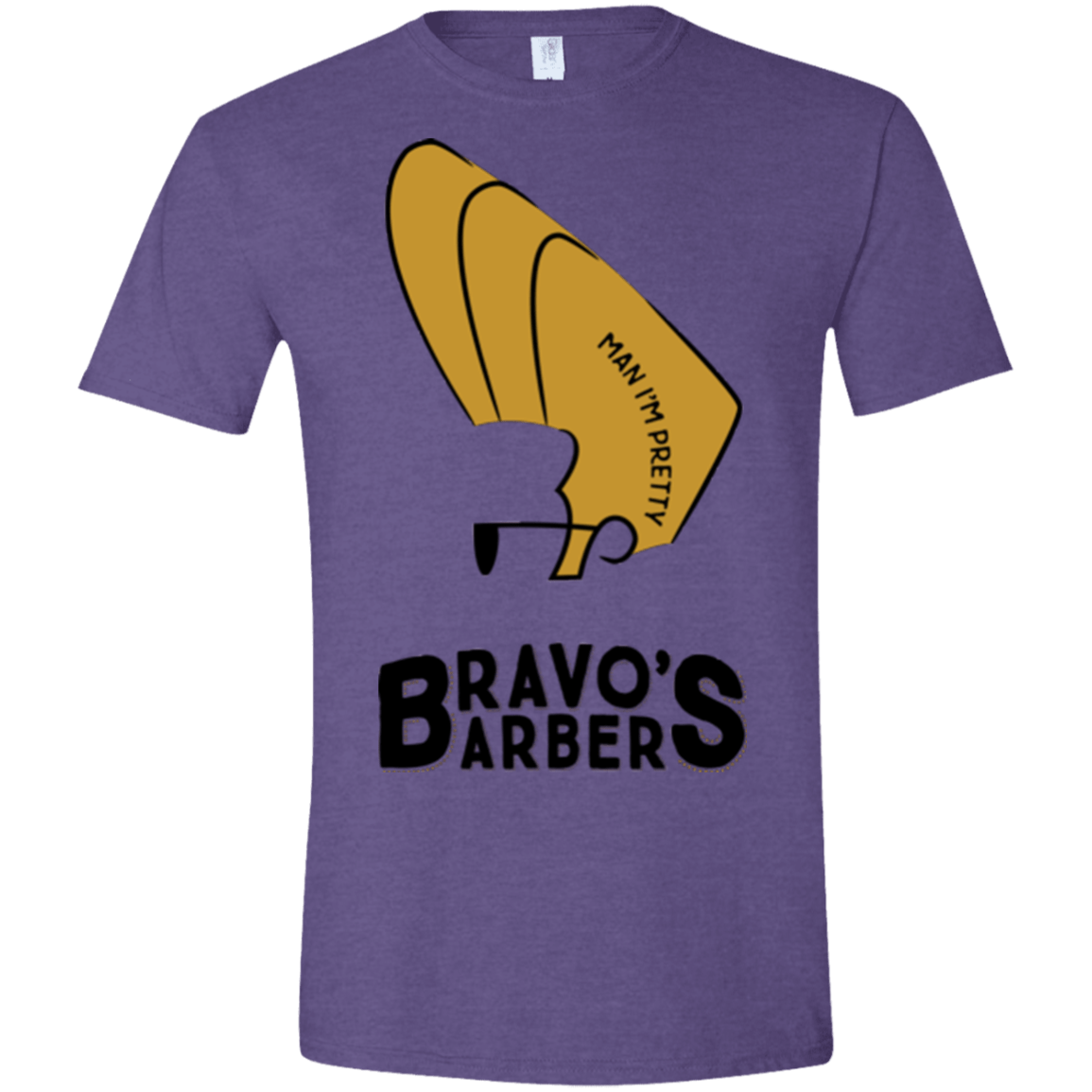 T-Shirts Heather Purple / S Bravos Barbers Men's Semi-Fitted Softstyle