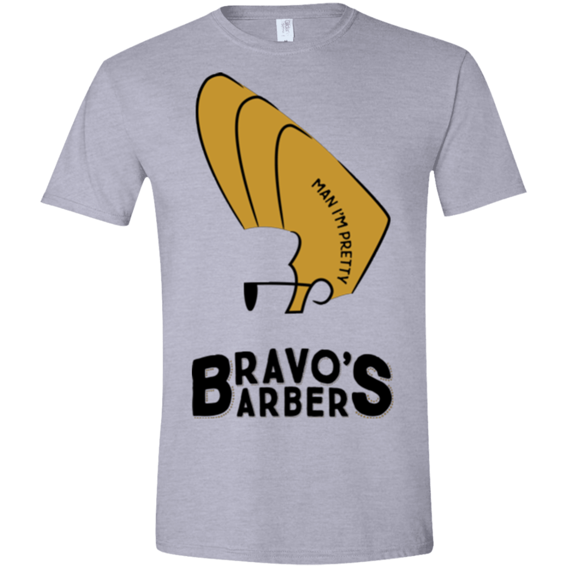T-Shirts Sport Grey / X-Small Bravos Barbers Men's Semi-Fitted Softstyle