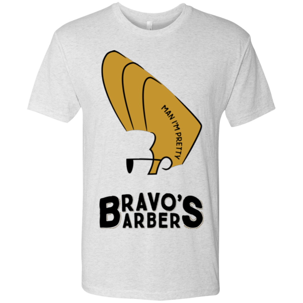 T-Shirts Heather White / S Bravos Barbers Men's Triblend T-Shirt