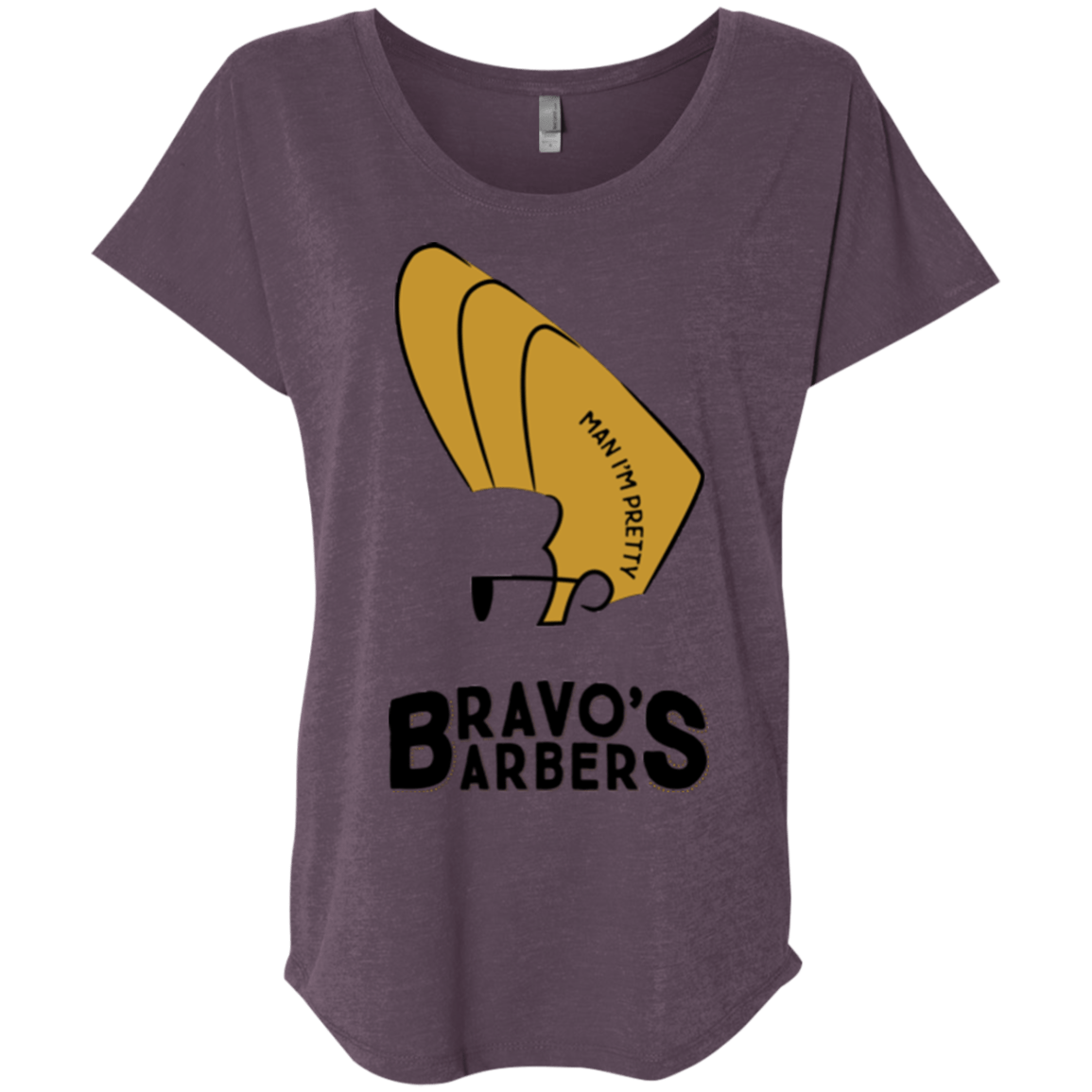 T-Shirts Vintage Purple / X-Small Bravos Barbers Triblend Dolman Sleeve