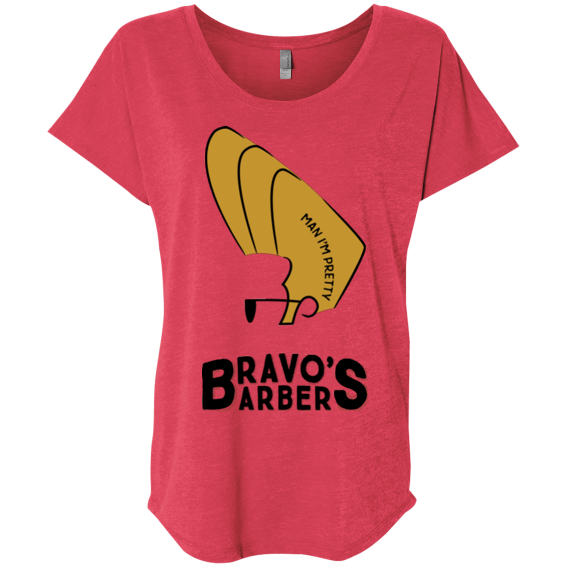 T-Shirts Vintage Red / X-Small Bravos Barbers Triblend Dolman Sleeve