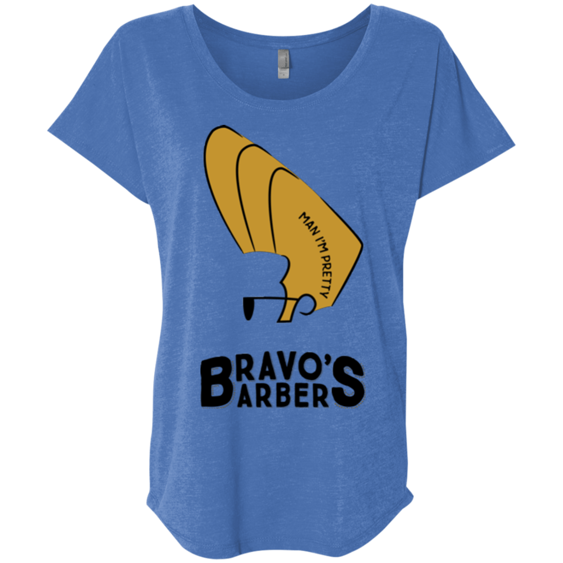 T-Shirts Vintage Royal / X-Small Bravos Barbers Triblend Dolman Sleeve