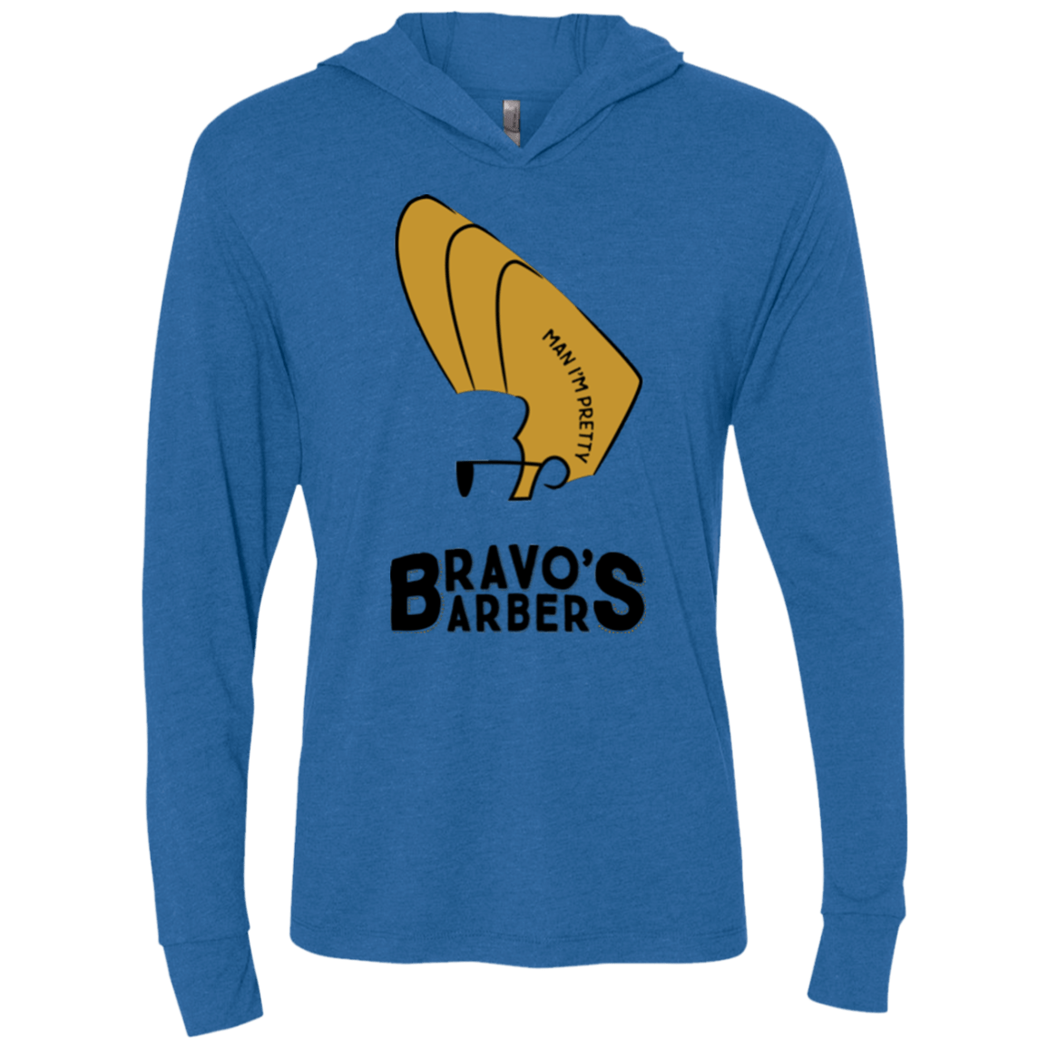 T-Shirts Vintage Royal / X-Small Bravos Barbers Triblend Long Sleeve Hoodie Tee