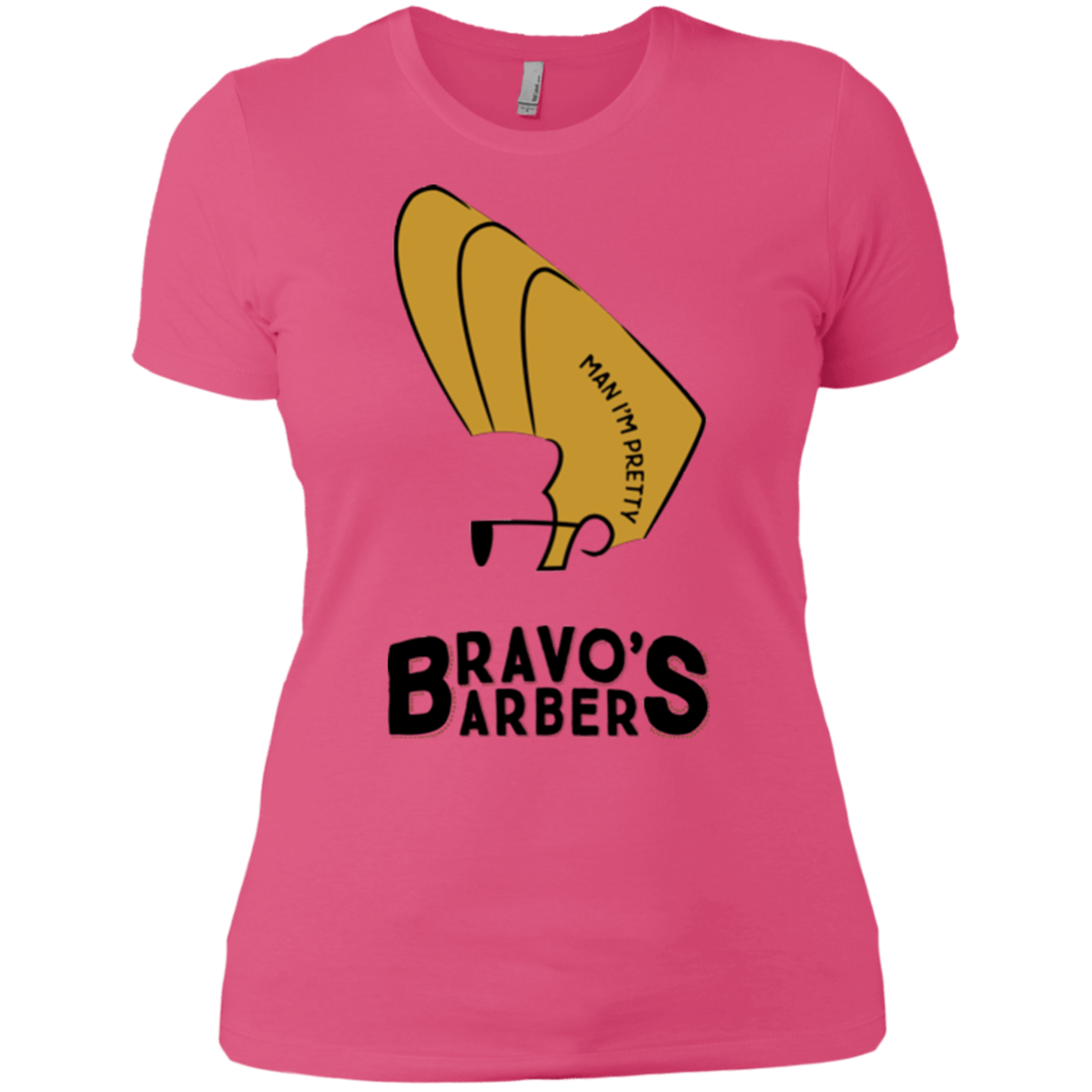 T-Shirts Hot Pink / X-Small Bravos Barbers Women's Premium T-Shirt