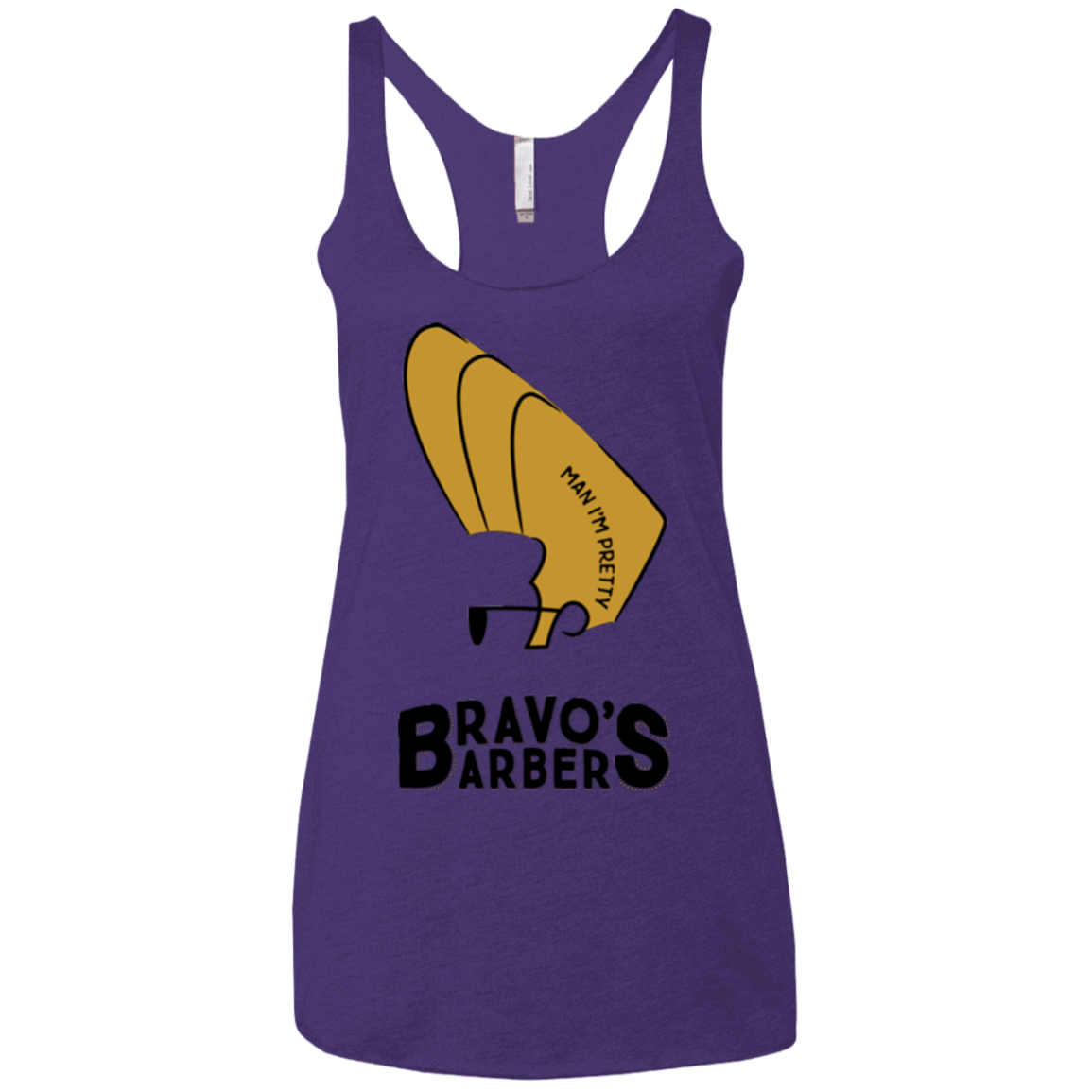 T-Shirts Purple Rush / X-Small Bravos Barbers Women's Triblend Racerback Tank