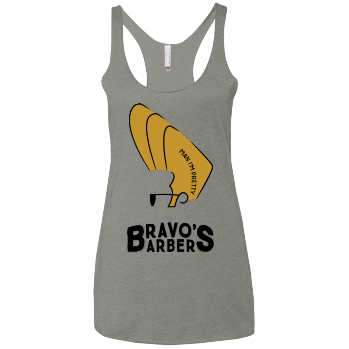T-Shirts Venetian Grey / X-Small Bravos Barbers Women's Triblend Racerback Tank
