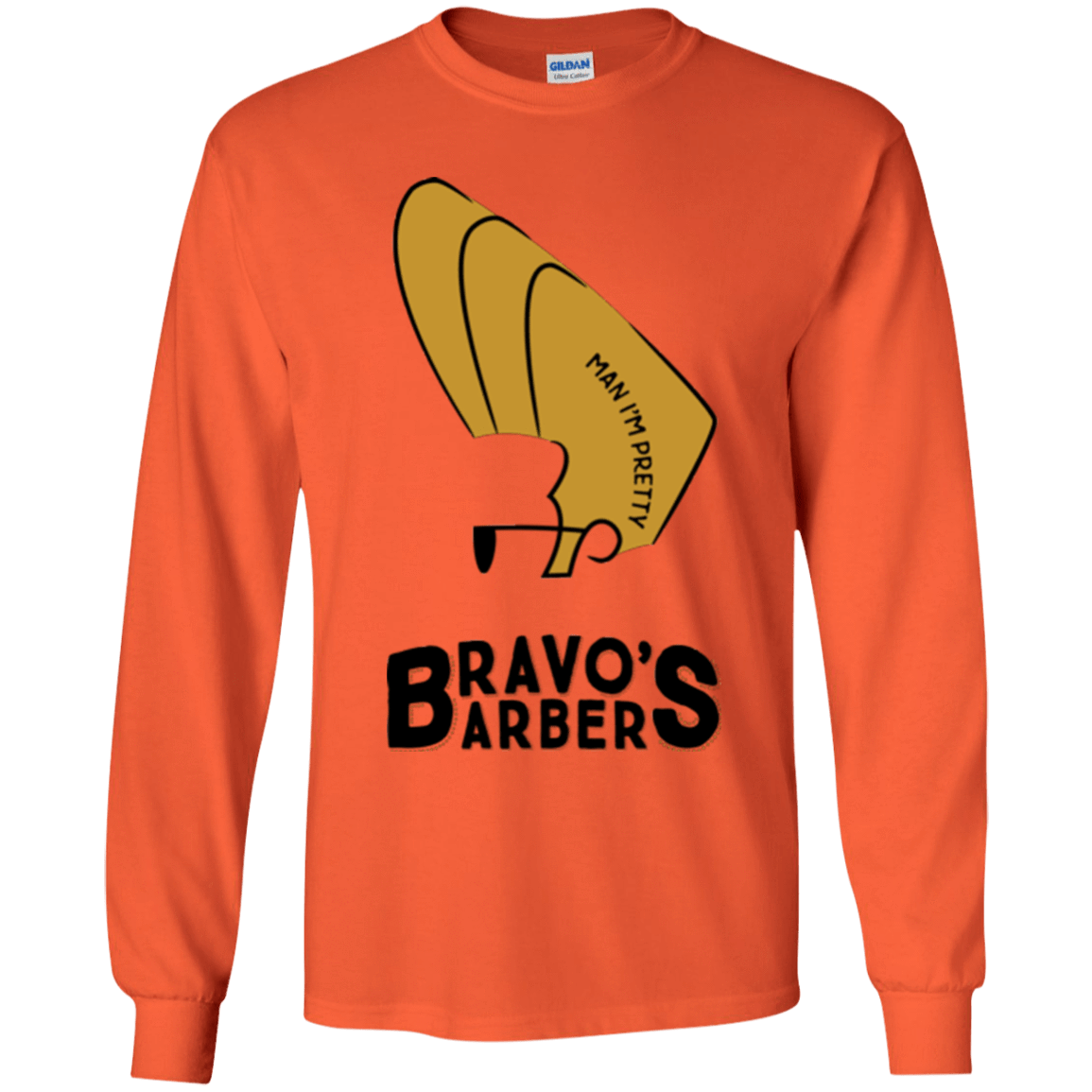 T-Shirts Orange / YS Bravos Barbers Youth Long Sleeve T-Shirt