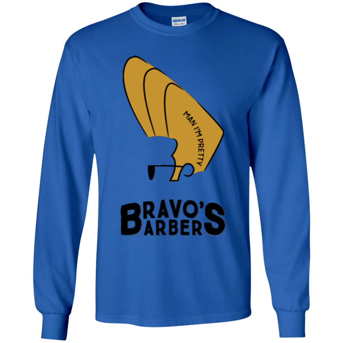 T-Shirts Royal / YS Bravos Barbers Youth Long Sleeve T-Shirt