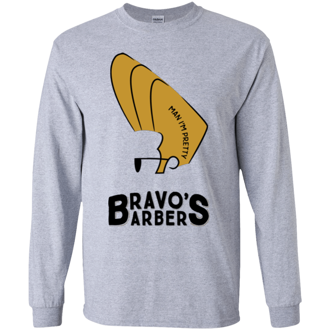 T-Shirts Sport Grey / YS Bravos Barbers Youth Long Sleeve T-Shirt