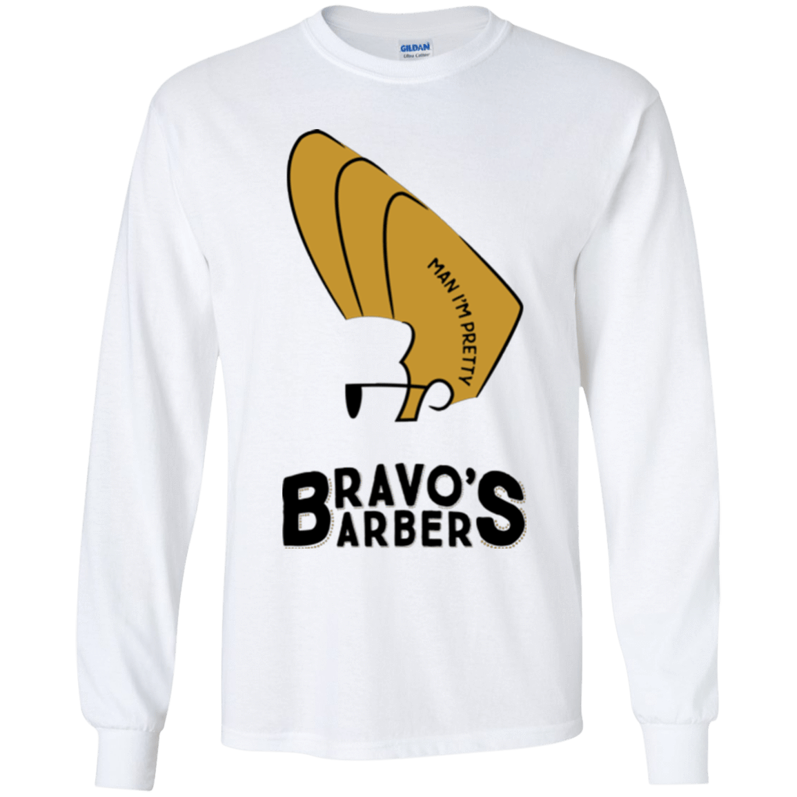 T-Shirts White / YS Bravos Barbers Youth Long Sleeve T-Shirt